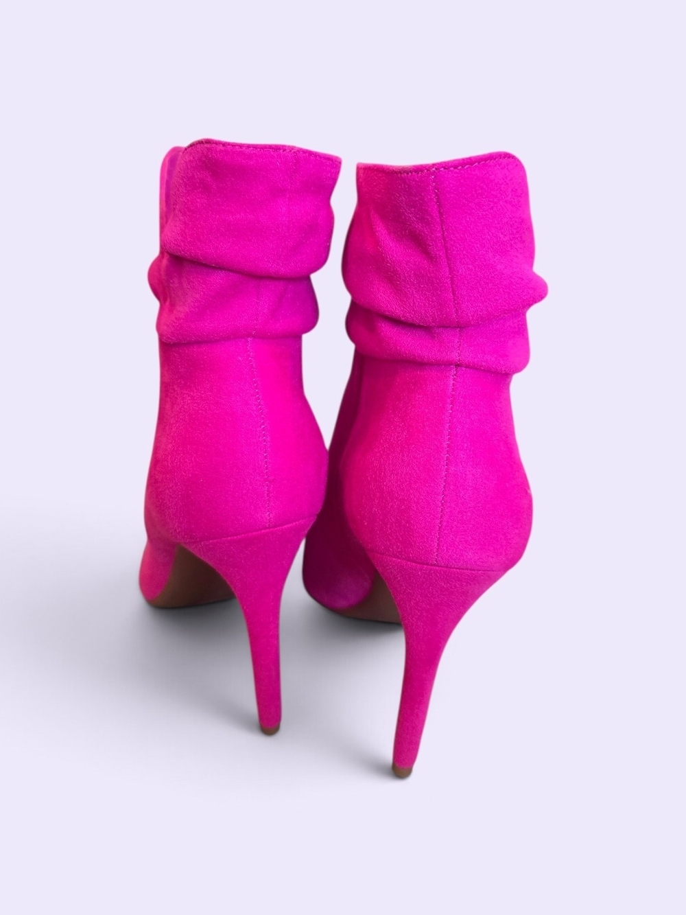 Jessica Simpson Women's Hot Pink Pointed-Toe Stiletto Ankle Boots - Picture 4 of 5